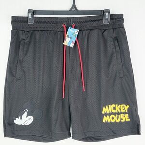 Disney Mickey and Friends x Shoe Palace Men Black Mesh Shorts MAFMS03 NWT